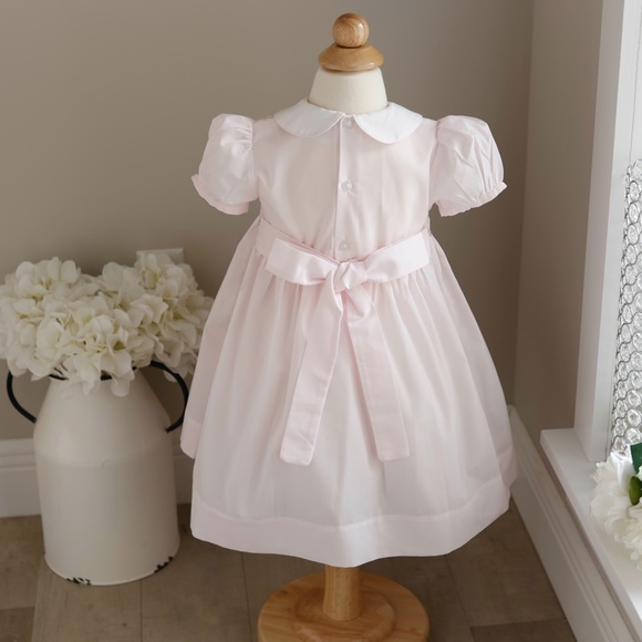 Rosebud Diamond Smocked Heirloom Dress Feltman Brothers NWT BEAUTIFUL - Picture 4 of 4